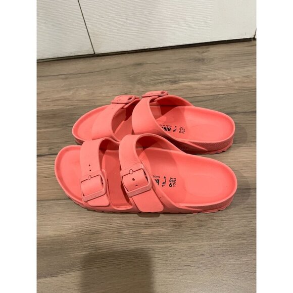 Birkenstock Arizona EVA Coral Peach Sliders Sandals Women's Size 39 - Picture 1 of 9